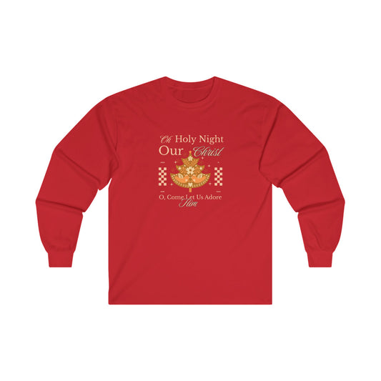 Oh Holy Night Christmas Long Sleeve Tee